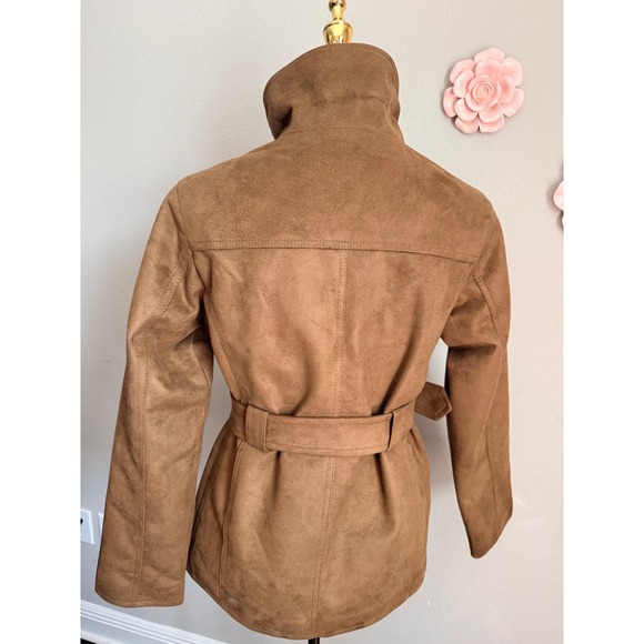 REPORTAGE REA Women's Brown Faux Suede Belted Jacket Size M new with tags - Picture 7 of 12